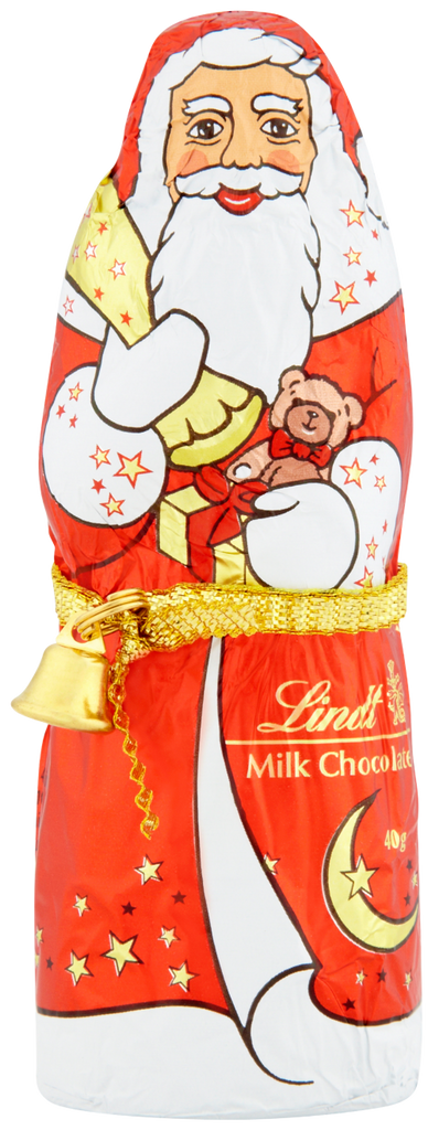 LINDT Milk Chocolate Santa 40g (Pack of 32)