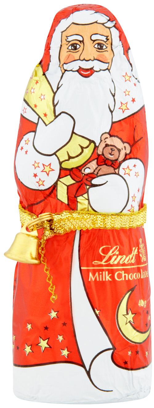 LINDT Milk Chocolate Santa 40g (Pack of 32)