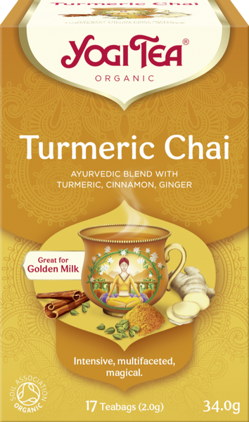 YOGI TEA Turmeric Chai - 17 Teabags 34g (Pack of 6)