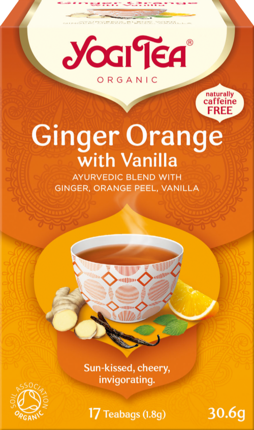 YOGI TEA Ginger Orange with Vanilla - 17 Teabags 30.6g (Pack of 6)