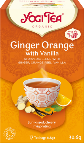 YOGI TEA Ginger Orange with Vanilla - 17 Teabags 30.6g (Pack of 6)