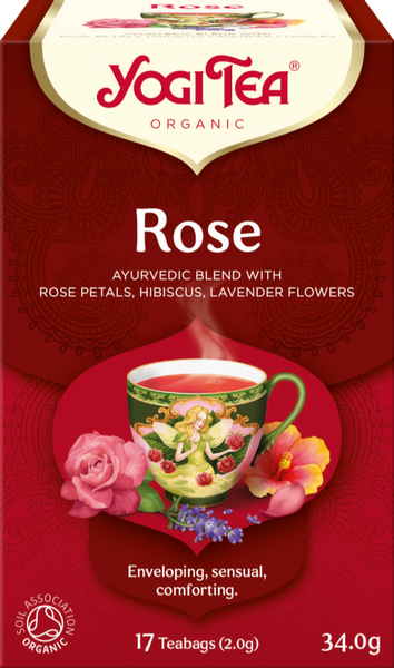 YOGI TEA Rose - 17 Teabags 34g (Pack of 6)