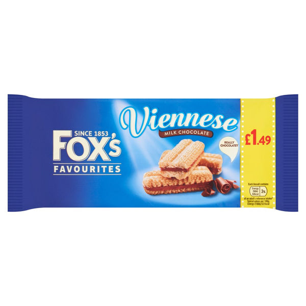 Fox's Favourites Viennese Milk Chocolate 120g (Pack of 12)