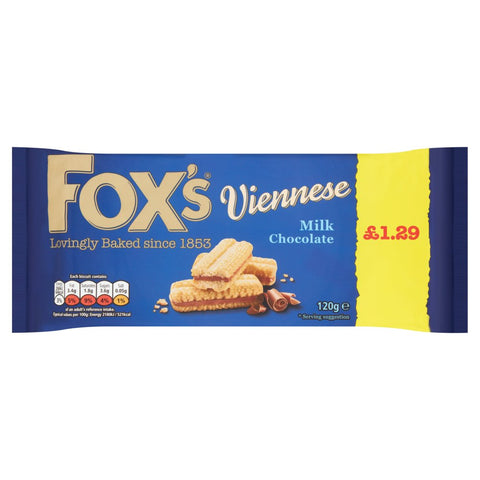 FOX'S Viennese Milk Chocolate 120g (Pack of 12)