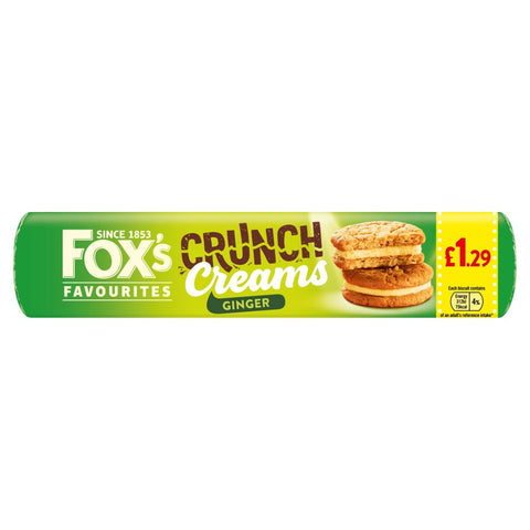 Fox Favourites Crunch Creams Ginger 200g (Pack of 12)