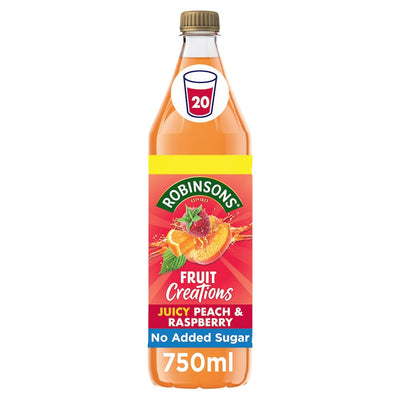 Robinsons Fruit Creations Peach & Raspberry Squash 750ml (Pack of 8)