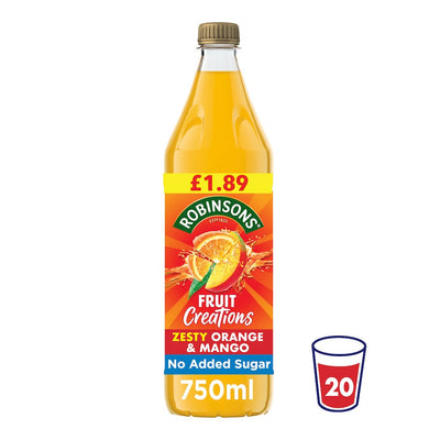 Robinsons Fruit Creations Orange & Mango 750ml (Pack of 8)