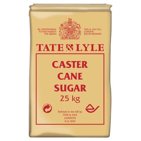 Tate & Lyle Caster Cane Sugar 25kg (Pack of 1)