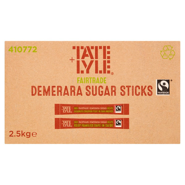 Tate & Lyle Fairtrade Demerara Sugar Sticks 2.5g x 1000 (Pack of 1)