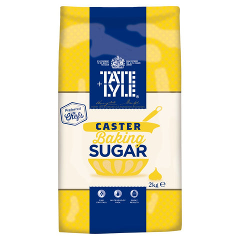 Tate & Lyle Pure Cane Caster Sugar Poly 2kg (Pack of 6)