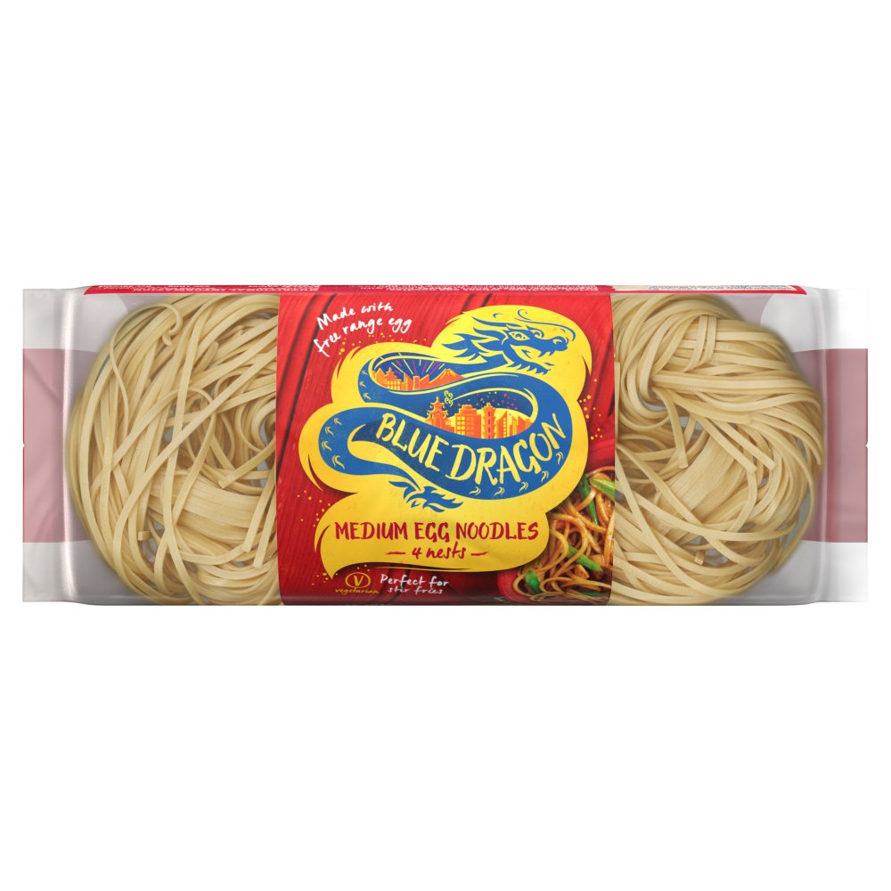Blue Dragon Medium Egg Noodles 250g (Pack of 8)
