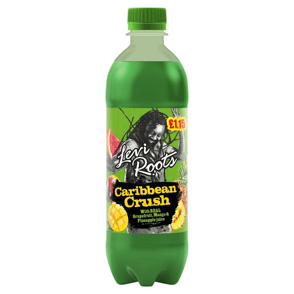 Levi Roots Caribbean Crush with Grapefruit, Mango and Juicy Pineapple 500ml (Pack of 12)