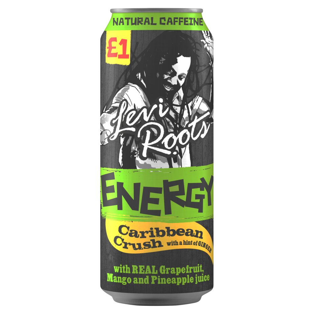 Levi Roots Energy Caribbean Crush with Hint of Ginger 500ml (Pack of 12)