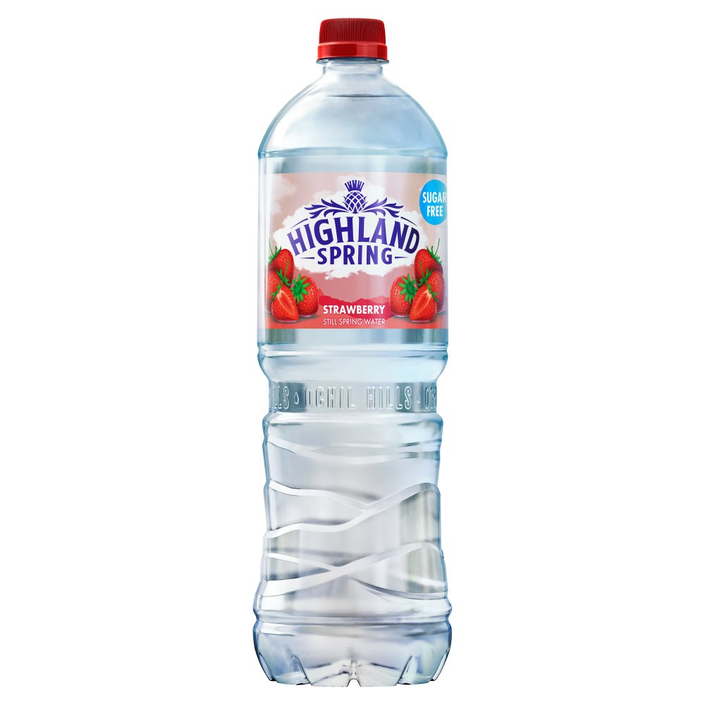 Highland Spring Strawberry Still Flavoured Spring Water 1.25L (Pack of 6)