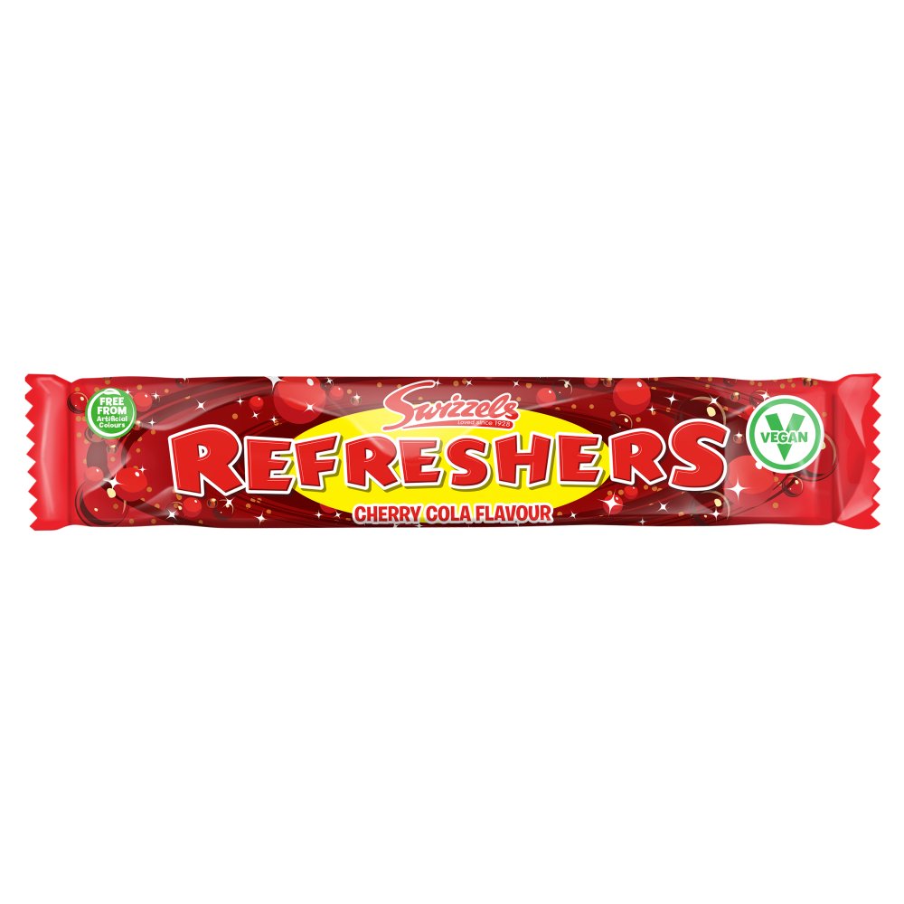 Swizzels Refreshers Cherry Cola Flavour Chew Bar 18g (Pack of 60)