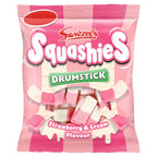 Swizzels Squashies Drumstick Strawberry & Cream Flavour 120g (Pack of 12)
