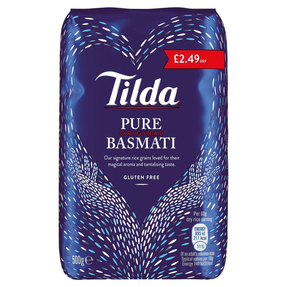 Tilda Pure Original Basmati 500g (Pack of 8)