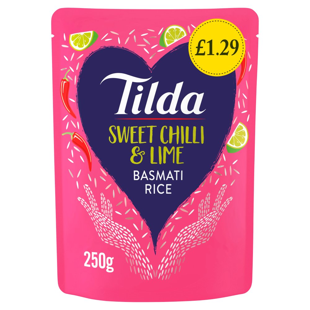 Tilda Sweet Chilli & Lime Basmati Rice 250g (Pack of 6)