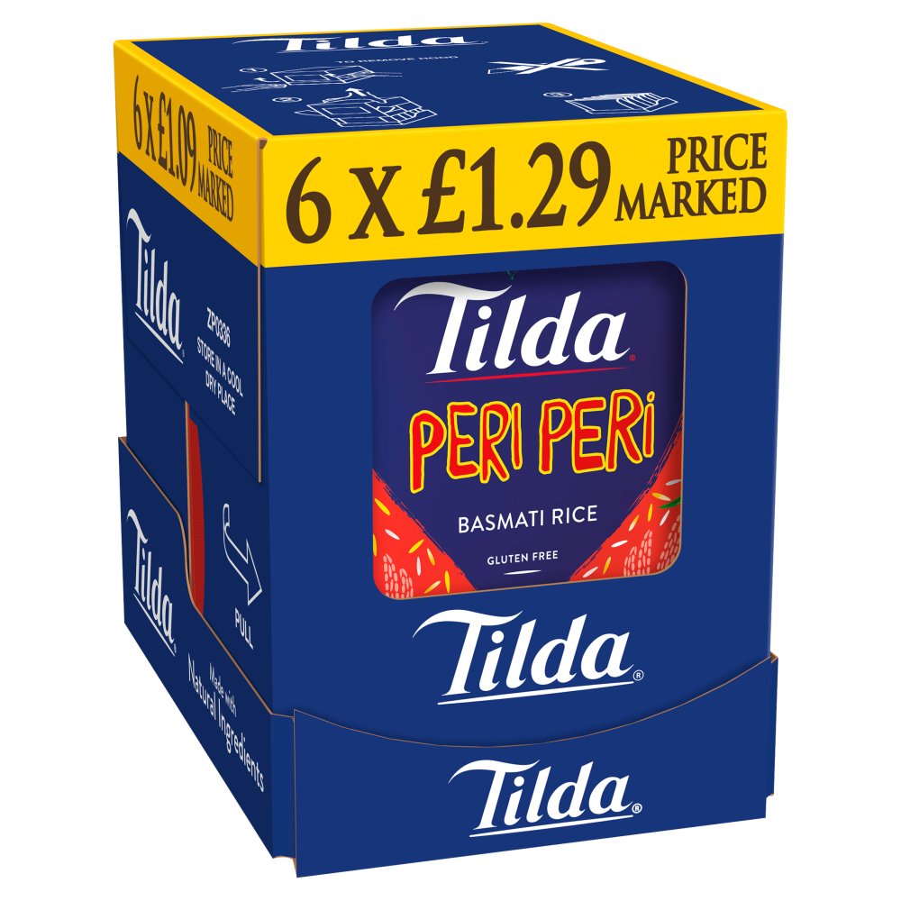 Tilda Peri Peri Basmati Rice 250g (Pack of 6)