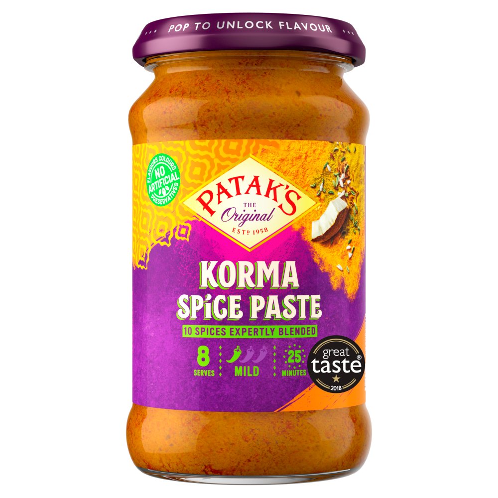 Patak's Korma Spice Paste 290g (Pack of 6)