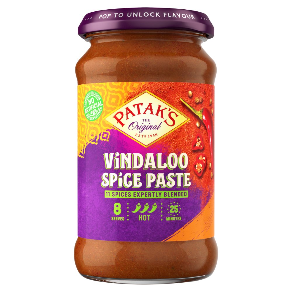 Patak's Vindaloo Spice Paste 283g (Pack of 6)