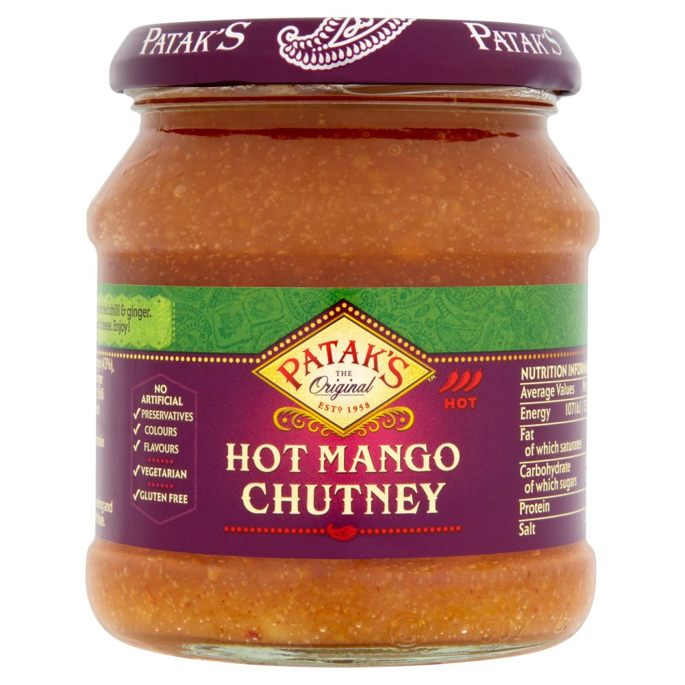 Patak's Hot Mango Chutney 340g (Pack of 6)