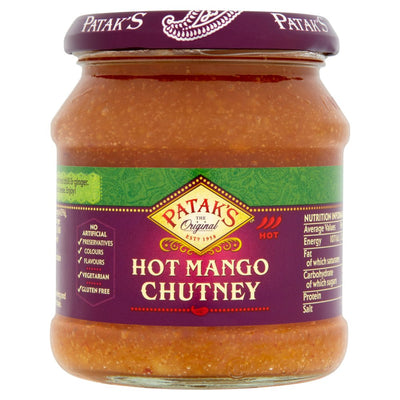 Patak's Hot Mango Chutney 340g (Pack of 6)