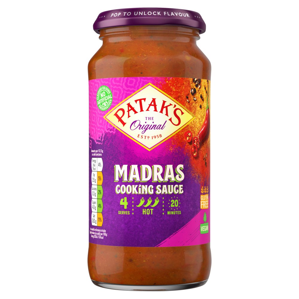 Patak's Madras Cooking Sauce 450g (Pack of 6)