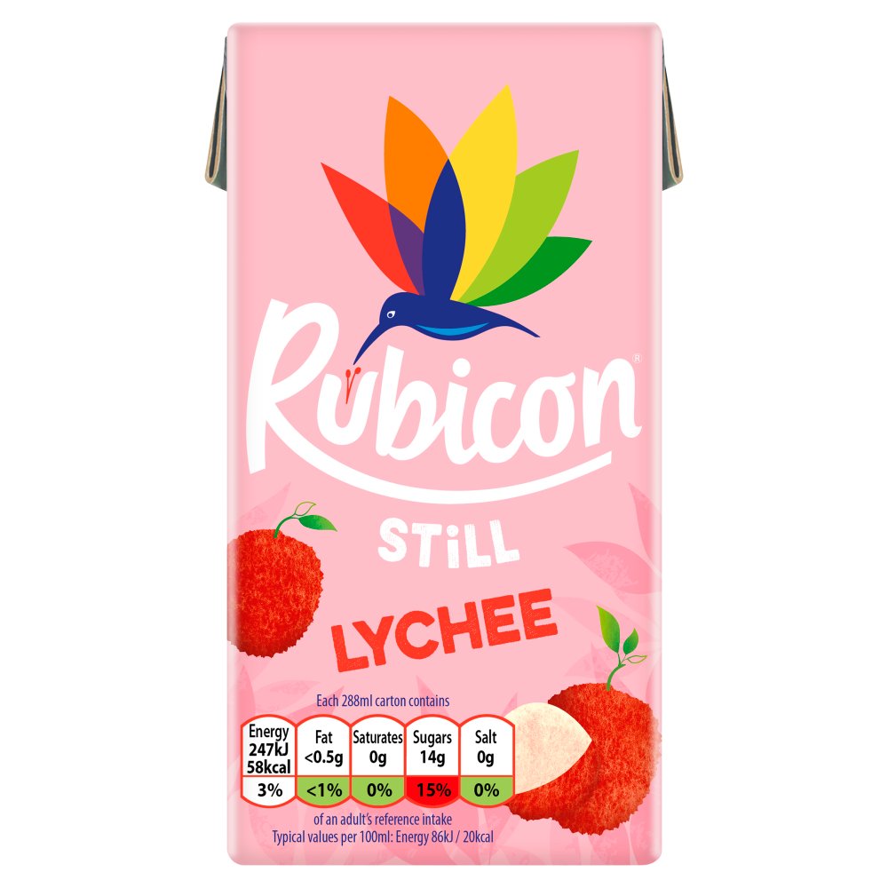 Rubicon Still Lychee Juice Drink 288ml (Pack of 27)