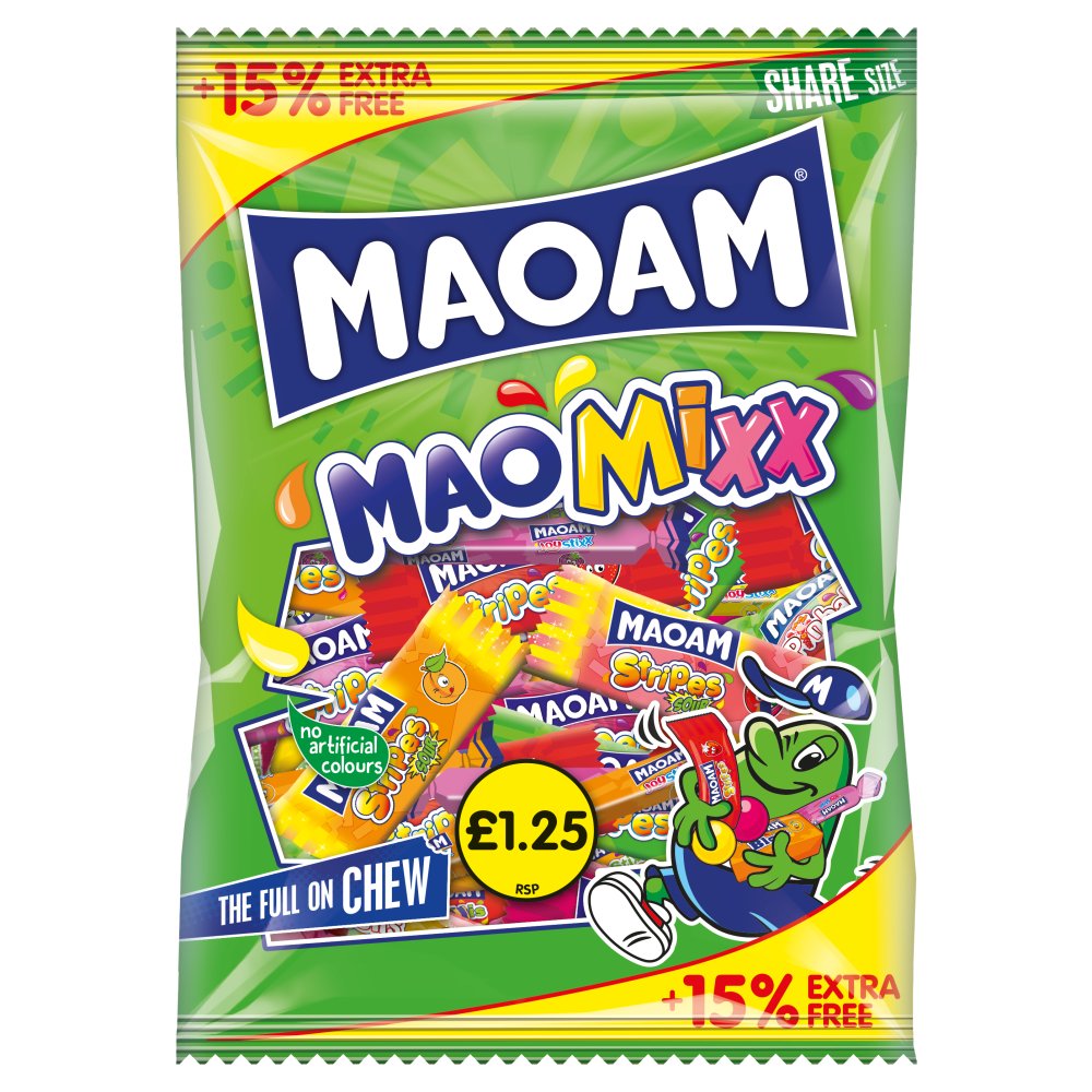MAOAM MaoMixx Assorted Chewy Sweets Sharing Bag 161g (Pack of 14)