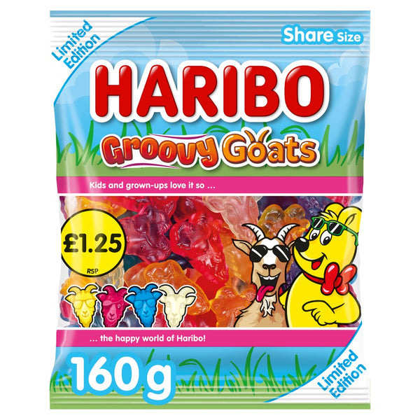 HARIBO Limited Edition Groovy Goats 160g (Pack of 12)