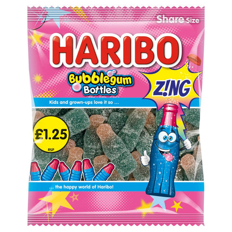 HARIBO Bubblegum Bottles 140g (Pack of 12)