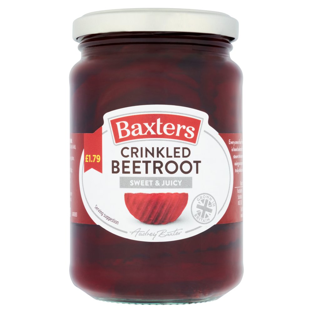Baxters Crinkled Beetroot 340g (Pack of 6)