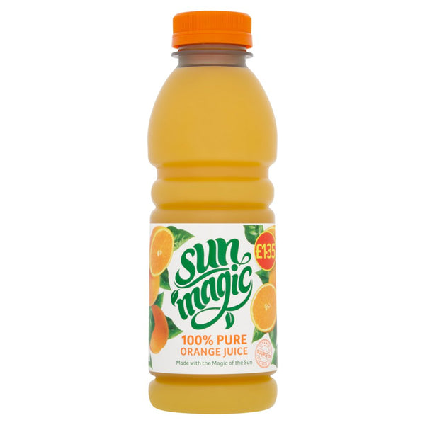 Sunmagic 100% Pure Orange Juice 500ml (Pack of 6)