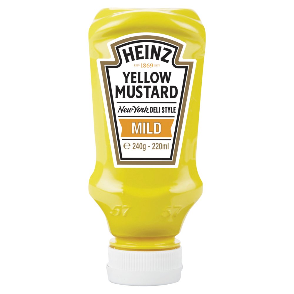 Heinz Mild Yellow Mustard 240g (Pack of 8)