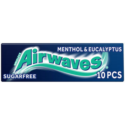 Airwaves Menthol & Eucalyptus Sugar Free Chewing Gum 10 Pieces (Pack of 1080)