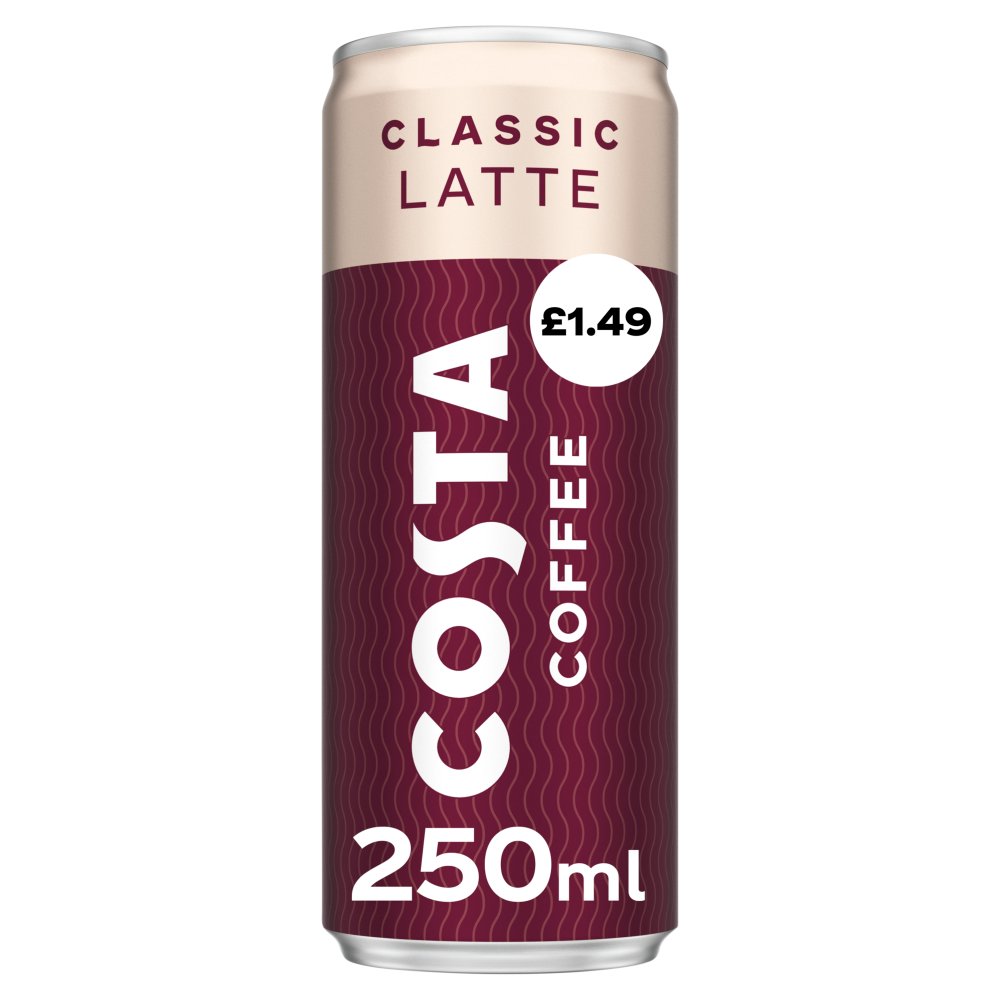 Costa Coffee Classic Latte Iced Coffee 250ml (Pack of 12)