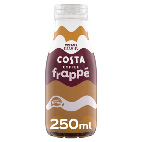 Costa Coffee Frappe Creamy Tiramisu Iced Coffee 250ml (Pack of 12)