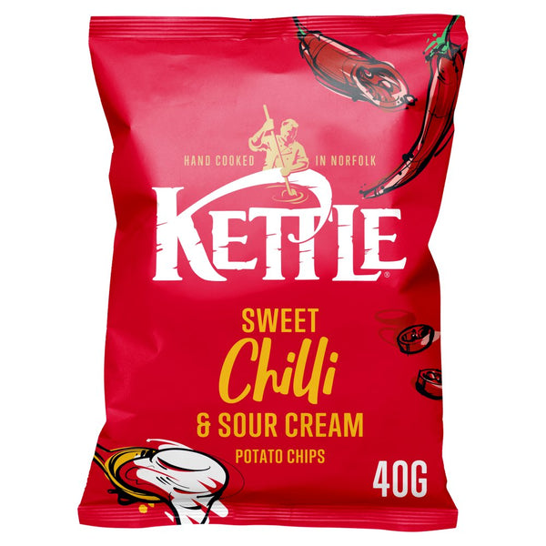 KETTLE® Chips Sweet Chilli & Sour Cream Crisps 40g (Pack of 18)