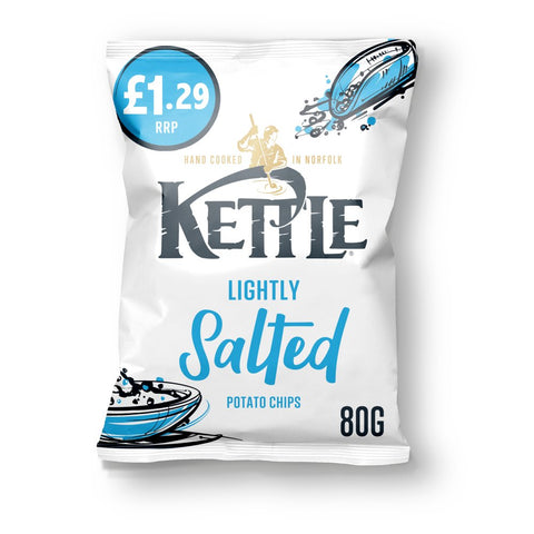 KETTLE® Chips Lightly Salted Crisps 80g (Pack of 12)