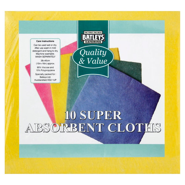 Batleys Catering 10 Super Absorbent Cloths (Pack of 10)