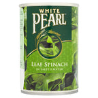 White Pearl Leaf Spinach in Salted Water 380g (Pack of 12)