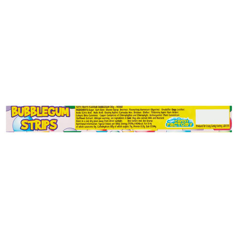 Crazy Candy Factory Bubblegum Strips 30g (Pack of 480)