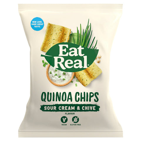 Eat Real Quinoa Chips Sour Cream & Chive Flavour 30g (Pack of 12)