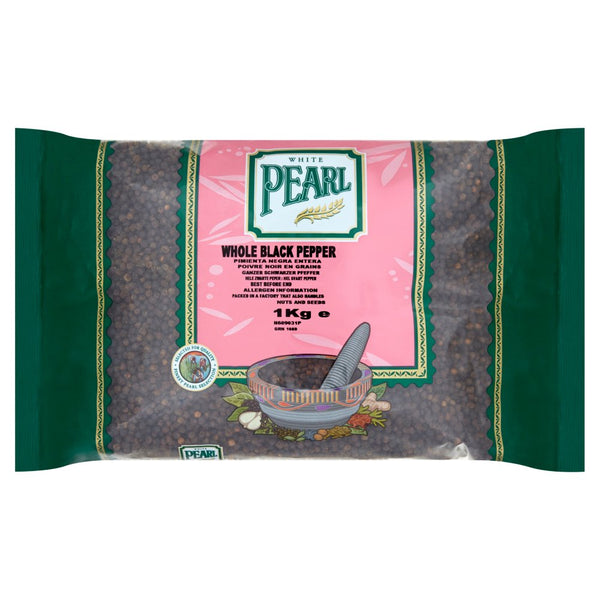White Pearl Whole Black Pepper 1kg (Pack of 6)
