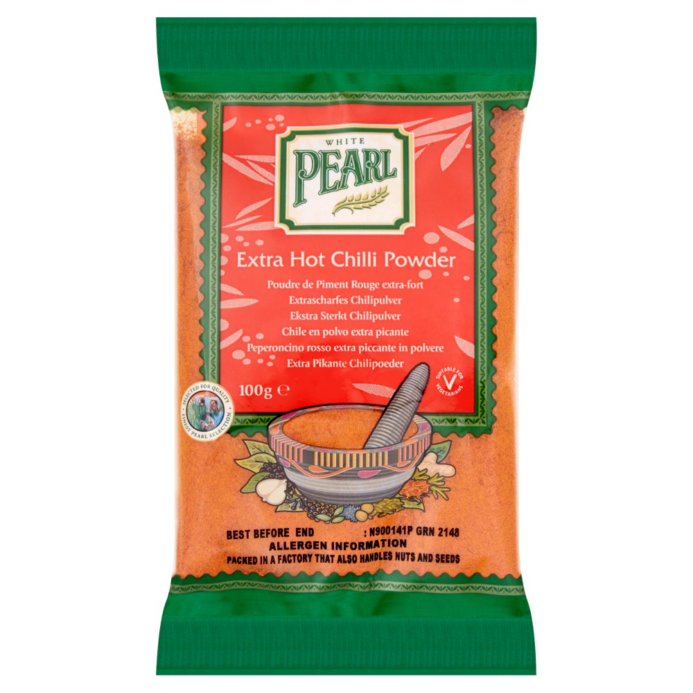 White Pearl Extra Hot Chilli Powder 100g (Pack of 12)