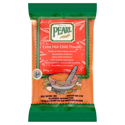 White Pearl Extra Hot Chilli Powder 100g (Pack of 12)