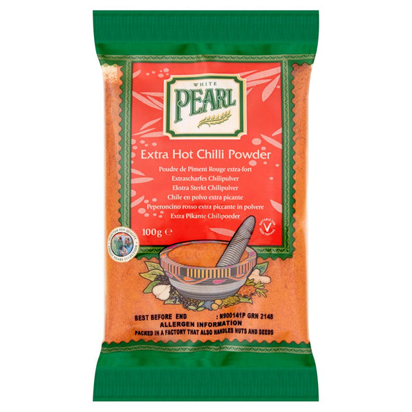 White Pearl Extra Hot Chilli Powder 100g (Pack of 12)