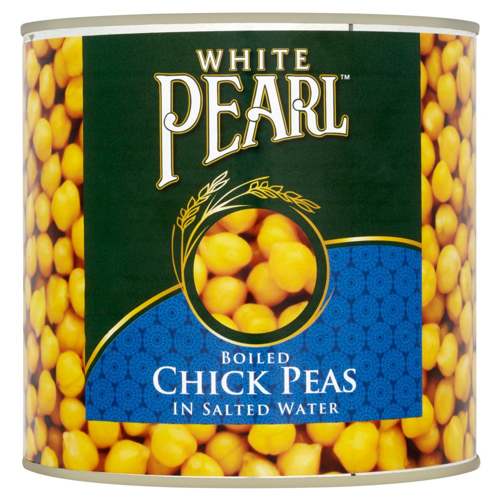 White Pearl Boiled Chick Peas in Salted Water 2.55kg (Pack of 6)