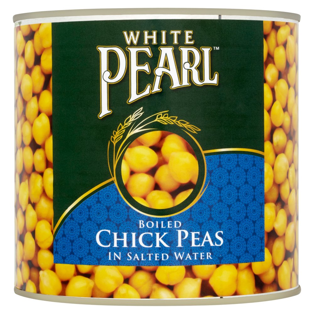 White Pearl Boiled Chick Peas in Salted Water 2.55kg (Pack of 1)
